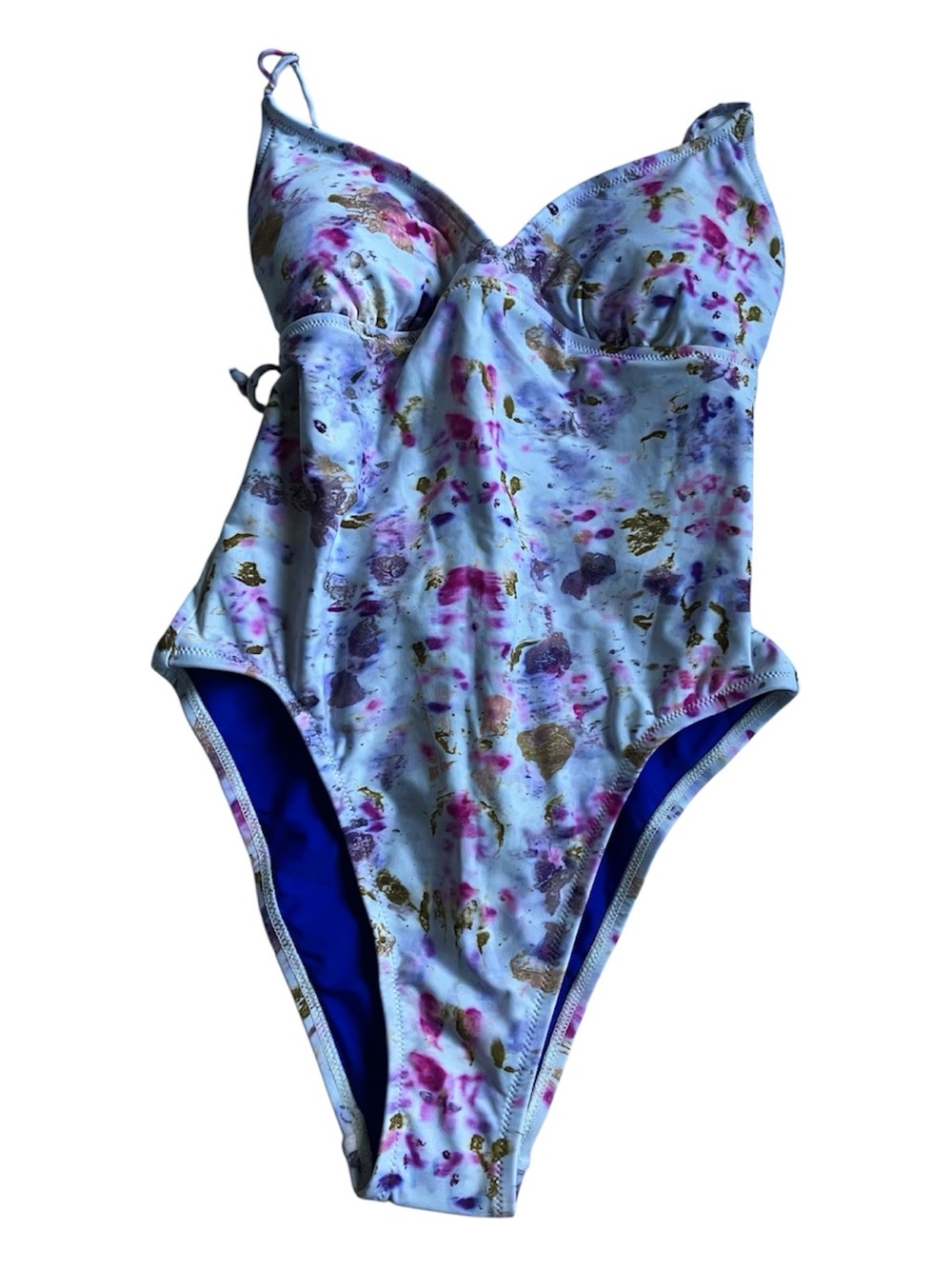J. Crew x Flora Obscura One Piece Swimsuit size 6 NWT Abstract Floral MSRP $118 - Picture 3 of 9